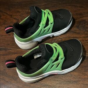 Kids Black and Green Sneakers